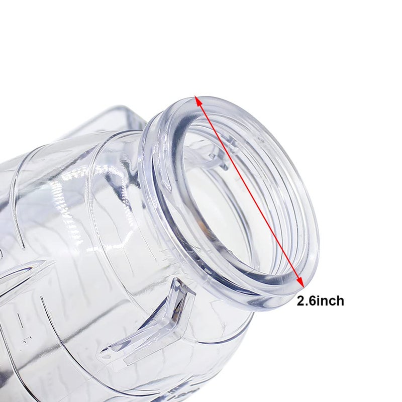 Anbige Replacement parts 5-Cup Square Top Plastic Jar Assembly With 6 Point Fusion Blade, Gasket, Base, Lid. Compatible with Oster Blenders - Image 4